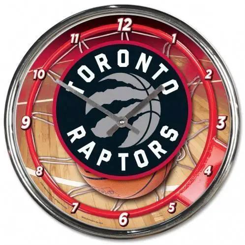 Toronto Raptors Round Chrome Plated Wall Clock 12 Inch - ToylandEU™