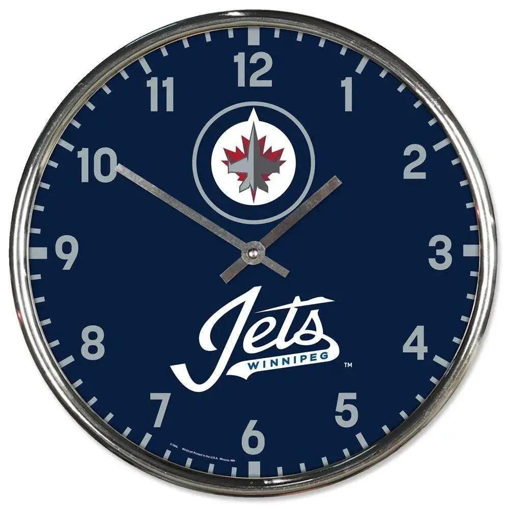 Authentic Official Winnipeg Jets Chrome Round Wall Clock - ToylandEU™
