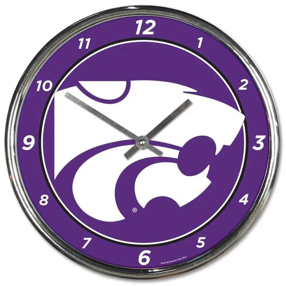 Kansas State Wildcats Round Chrome Wall Clock - ToylandEU™