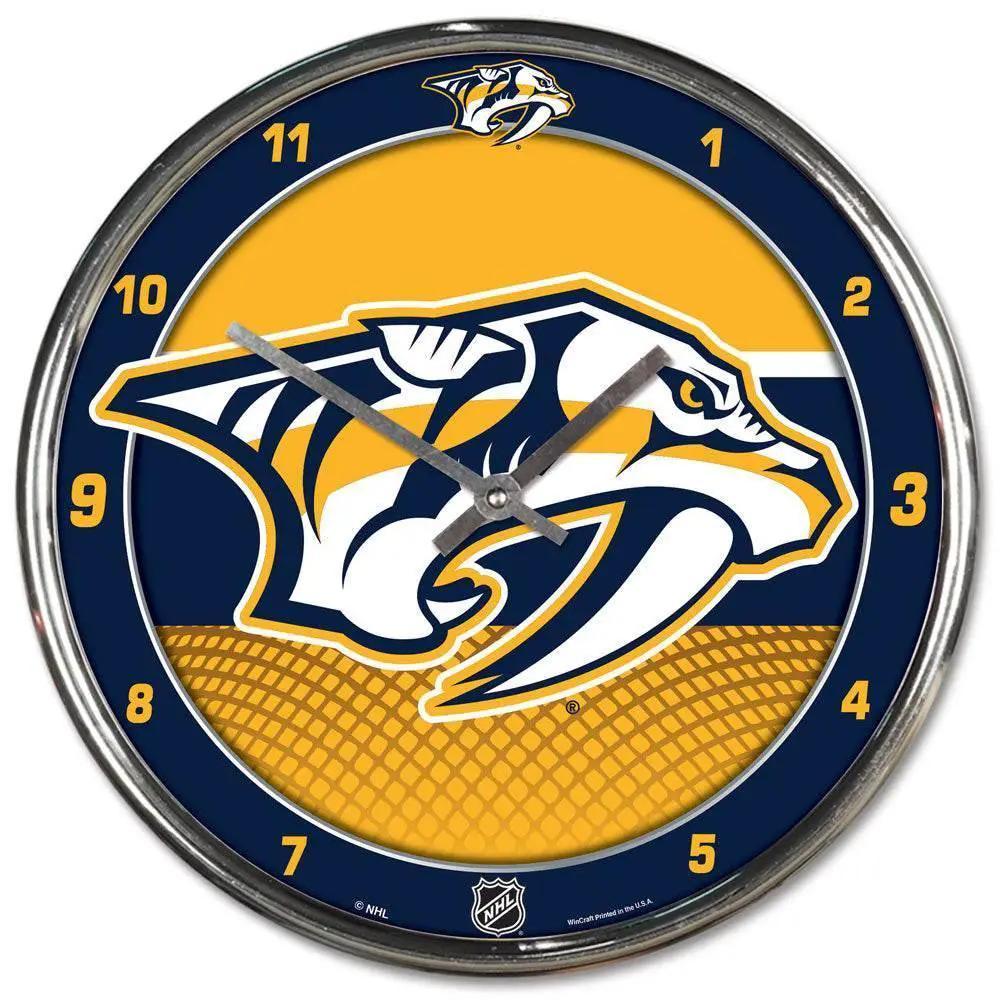 Nashville Predators Chrome Round Wall Clock Official Gear - ToylandEU™