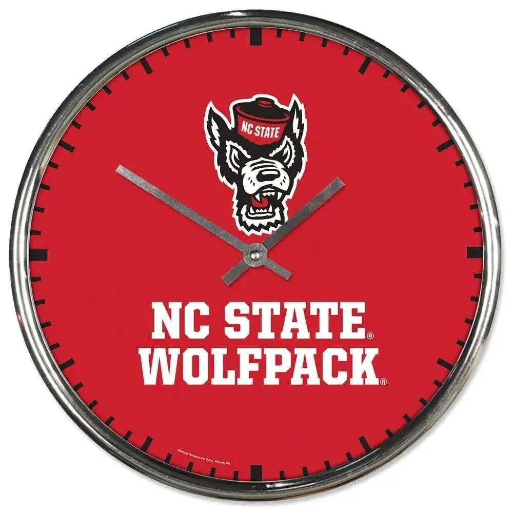 North Carolina State Wolfpack Chrome Round Wall Clock - ToylandEU™
