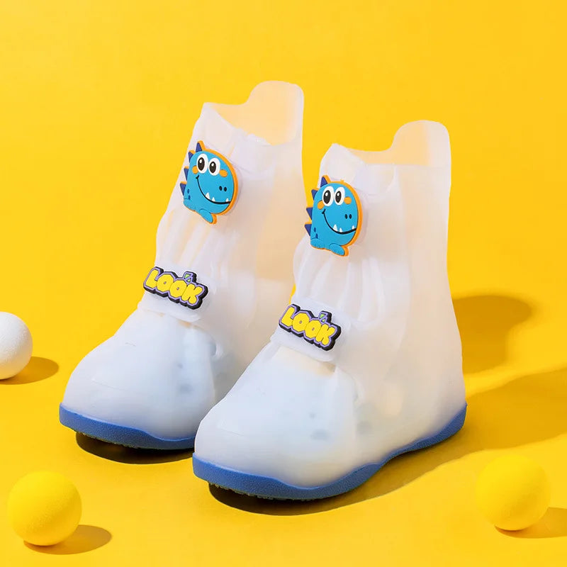 Children Rain Boots | Non-Slip Rubber | Mid-Calf | Pink Blue Yellow Ages 4-6 Yrs