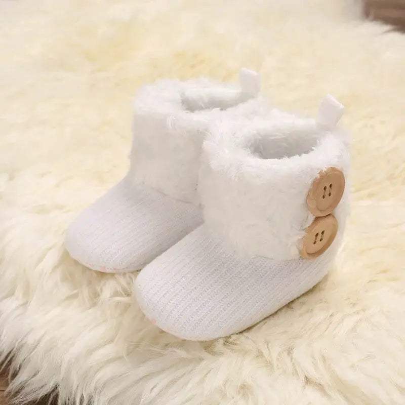 Cozy Plush Cotton Baby Booties for Autumn & Winter - Soft Soled, Non-Slip, 0-18 Months - ToylandEU