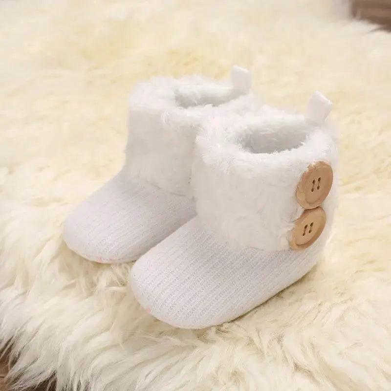 Cozy Plush Cotton Baby Booties for Autumn & Winter - Soft Soled, Non-Slip, 0-18 Months - ToylandEU