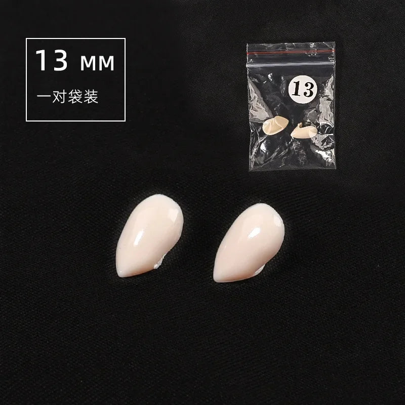 False Vampire Teeth | Premium Resin Material | Adult Cosplay Prop | Five White Pairs