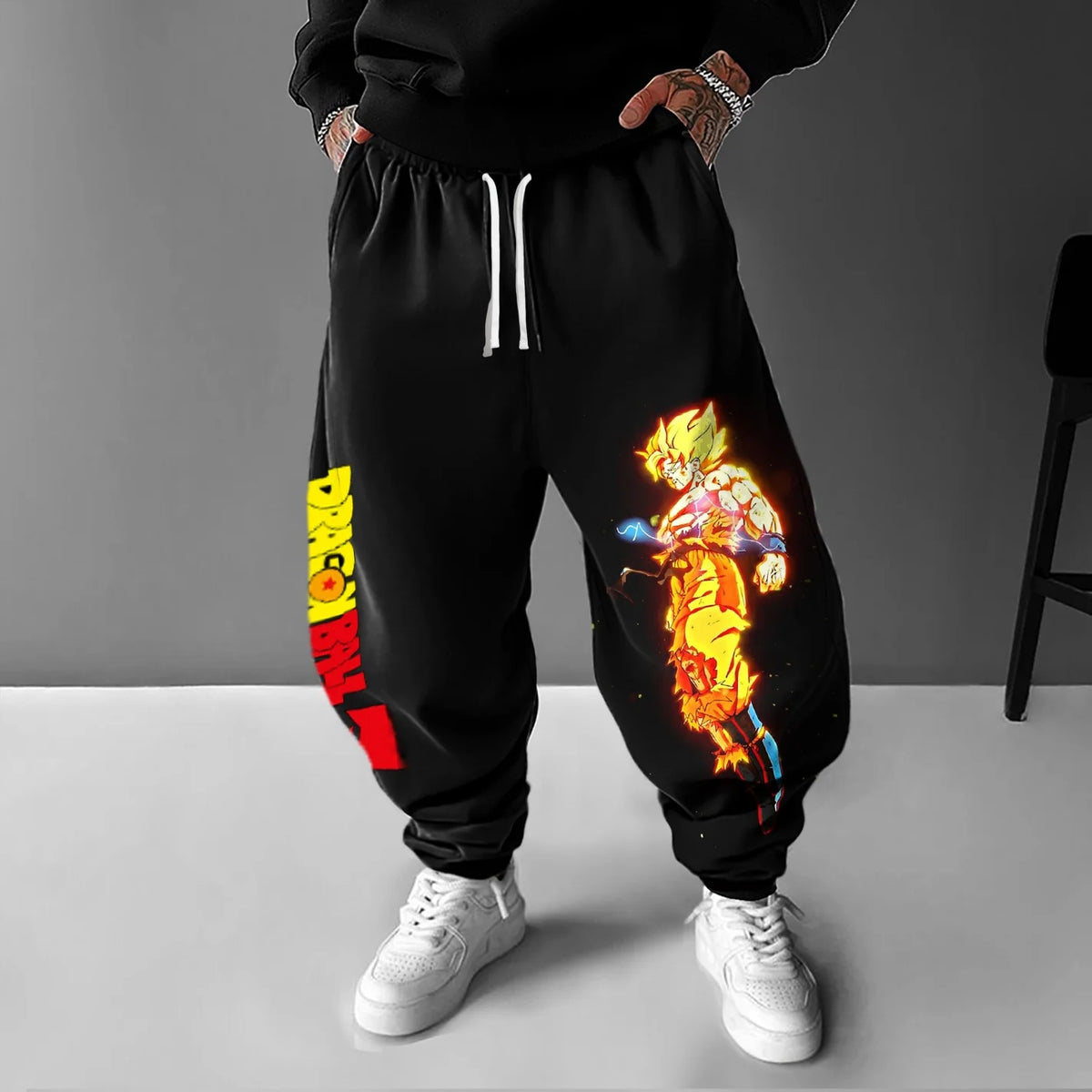 Dragon Ball Sweatpants | Majin Buu Anime Print | Polyester Casual Fit | Men