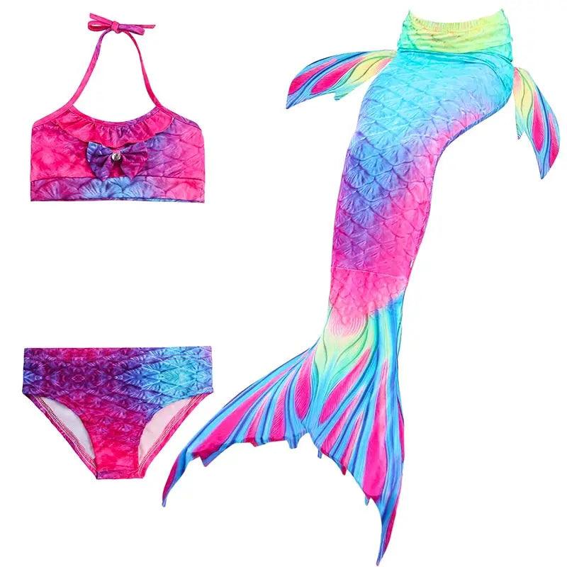 Mermaid Costume | Polyester | Monofin Tail Included | One Size