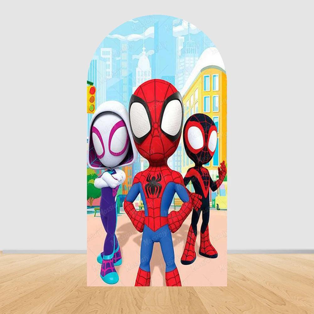 Arch Backdrop | Polyester | Customized | Spider-Man Theme