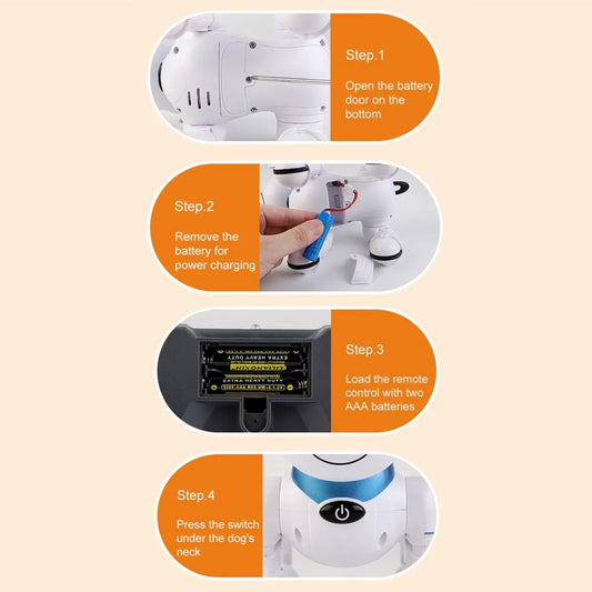 Remote Control Robot Dog Toy With Light Up LED Eyes