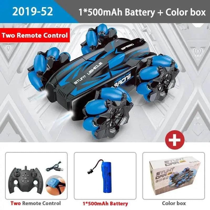 RC 4WD Remote Control Stunt Car with Gesture Control, LED Lights, and Music - 2.4G Drift Racing Toy for Kids - ToylandEU