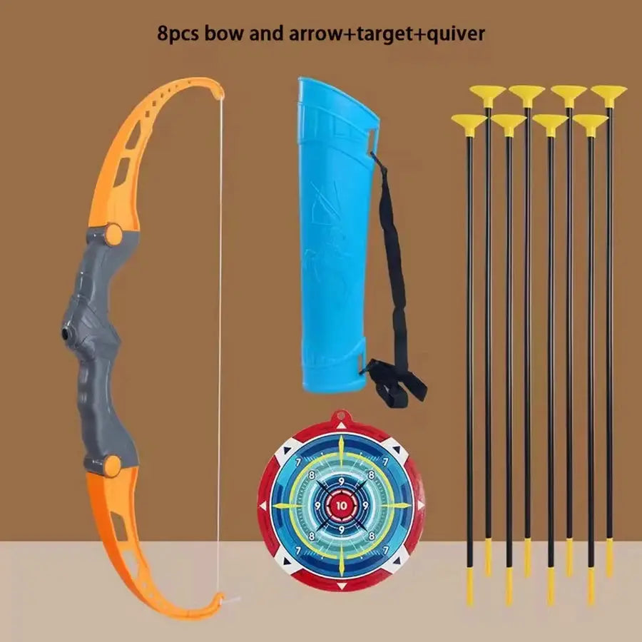 1pc52cm Bow and Arrow Children Toy Outdoor Shooting Practice Toy with Target Multiplayer Competition Sport Birthday Gift for Kid - ToylandEU
