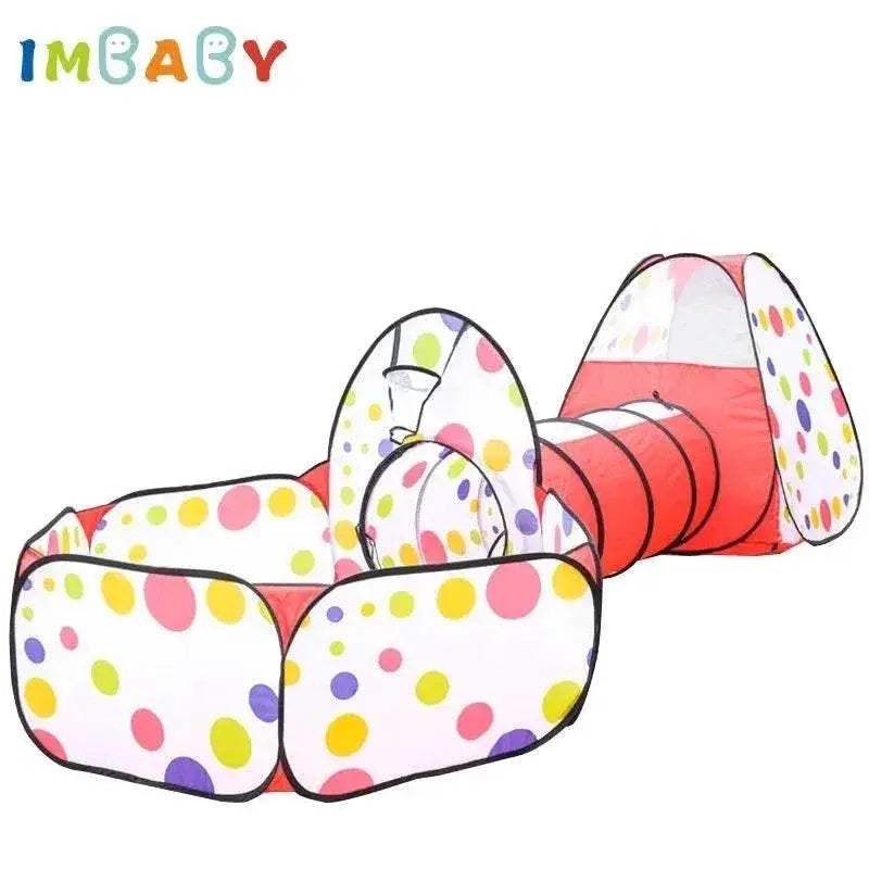 IMBABY 3 in 1 Ball Pool Folding Tent Tunnel for Kids - ToylandEU