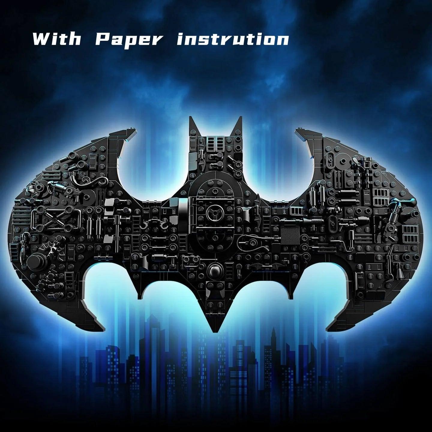 Building Bricks | Bat Signal Logo Model | 678 Pieces | Super Hero Decor Gift
