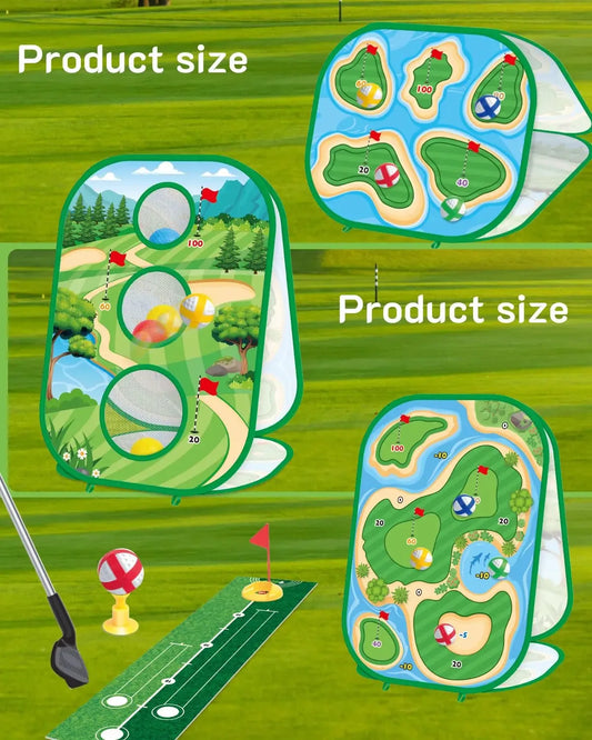 Kids Golf Set With Putting Practice Mat And Chipping Net - ToylandEU