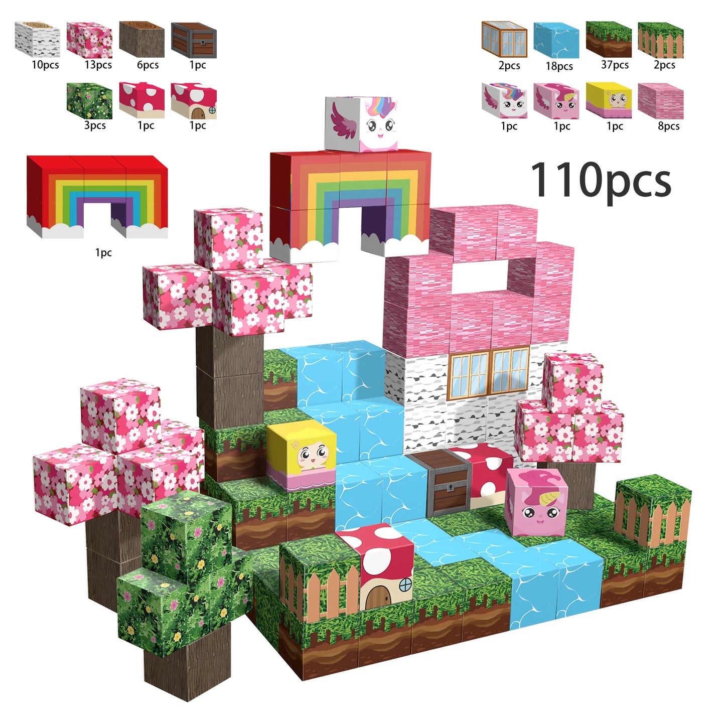 Magnetic Building Blocks | Micro And Big Blocks | Magnetic Cubes For Toddlers