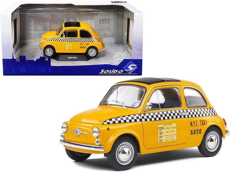 1965 Fiat 500 L | 1/18 Diecast Model Car | Solido | NYC Taxi Series