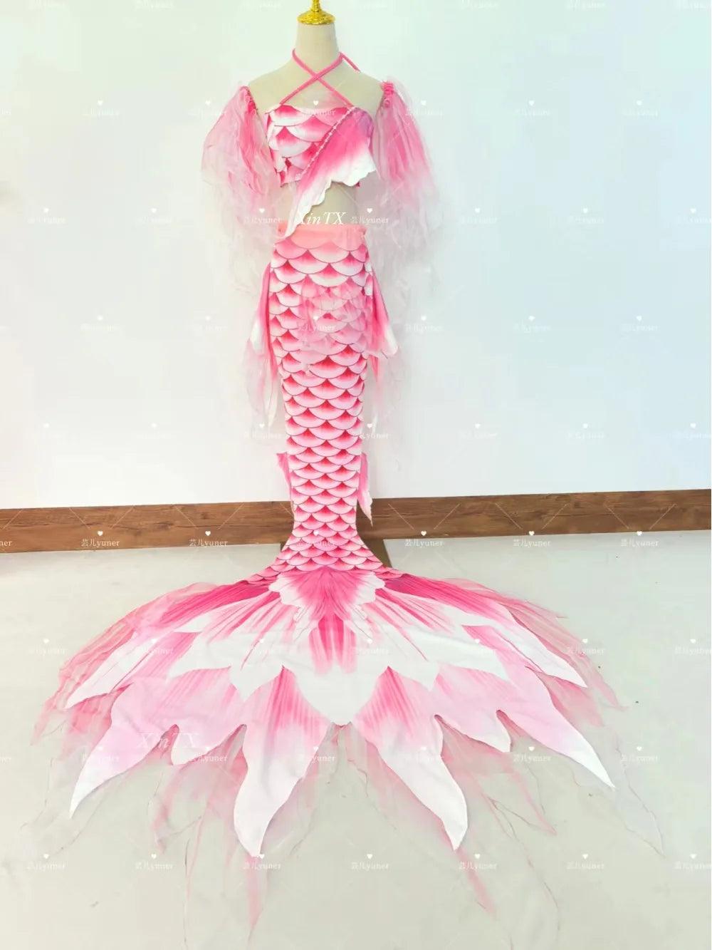 Mermaid Costume | Knit Tail Polyester Spandex Organza | Includes Bra | Women