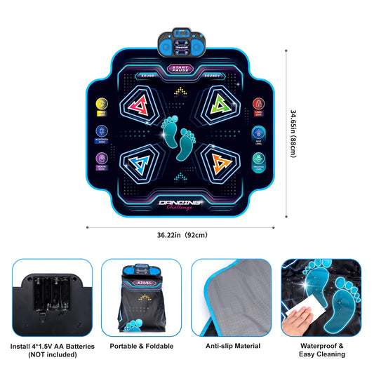 Electronic Dance Mat For Kids With 9 Levels And Music
