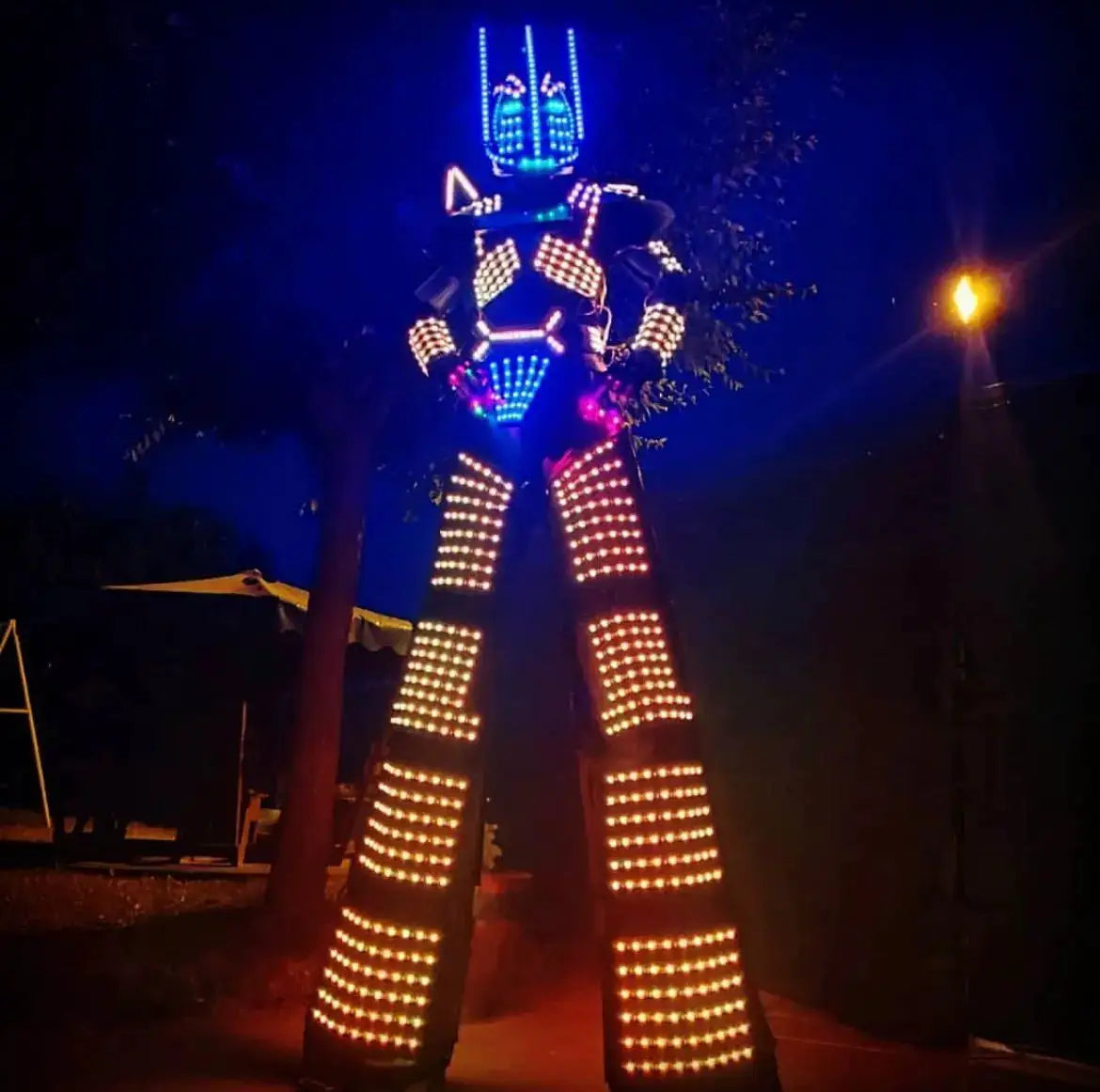 Pixels LED Robot Suit Costume Clothes Stilts Walker Costume LED Lights Full Color Smart dance Costumes for Party - ToylandEU