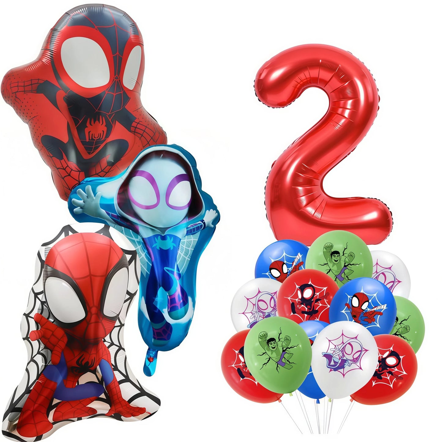 Spider Hero Party Decor | Plates Cups Banner | Balloon Party Favors | Set