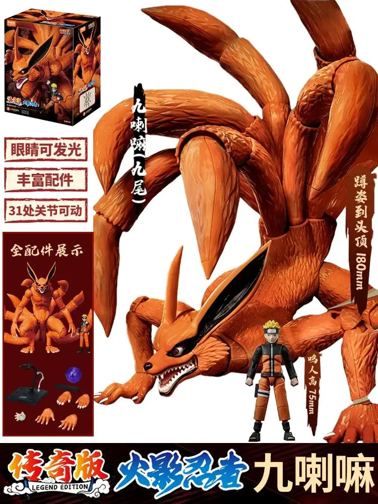 BLOKEES Original NARUTO Uchiha Madara Kyuubi Kurama Sasuke Minato Bijyudama Shippūden Bijuu Assembled Action Figure Toy Model - ToylandEU