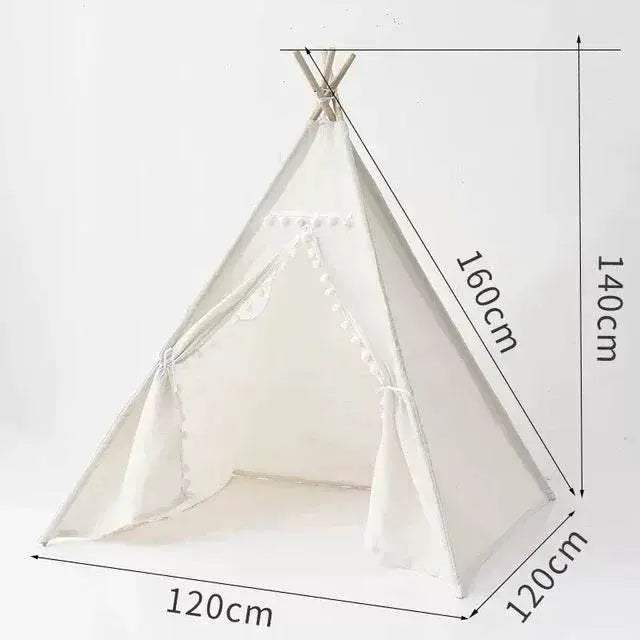 1.35M Kids Play Tent House Portable Tipi Teepee Castle - ToylandEU