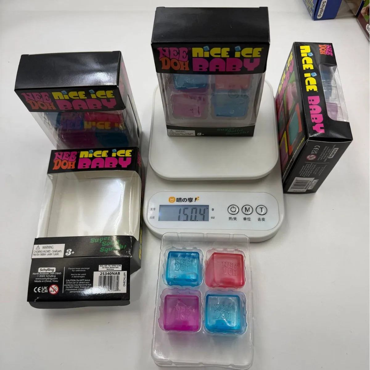 Fidget Cube | Squishy Tactile Surface | Non-Toxic Material | 4 Pack Set