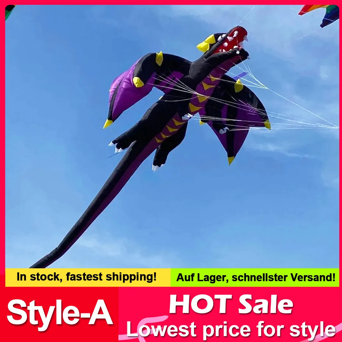 Kite Line | 6.5m Dragon Kite Line | Ripstop Nylon Fabric | Kite Festival