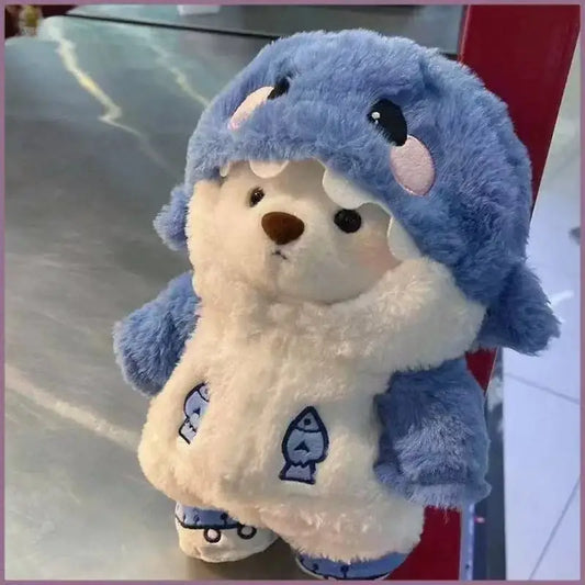 Transforming Shark to Bear Plush Doll for Girls Gift