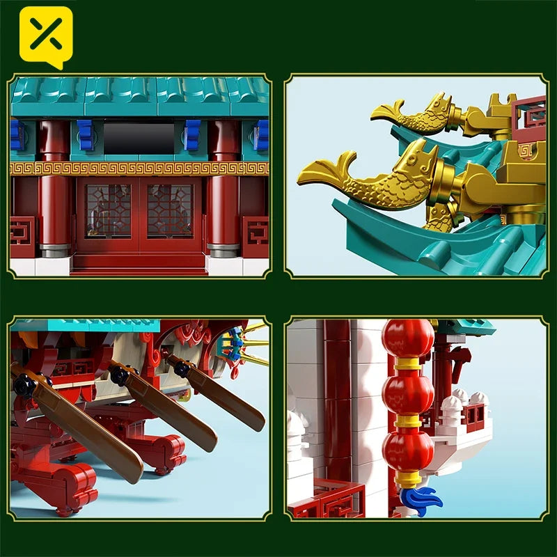 Dragon Boat Building Blocks | 2453 Pcs | Lego Compatible | 3D Puzzle Kit