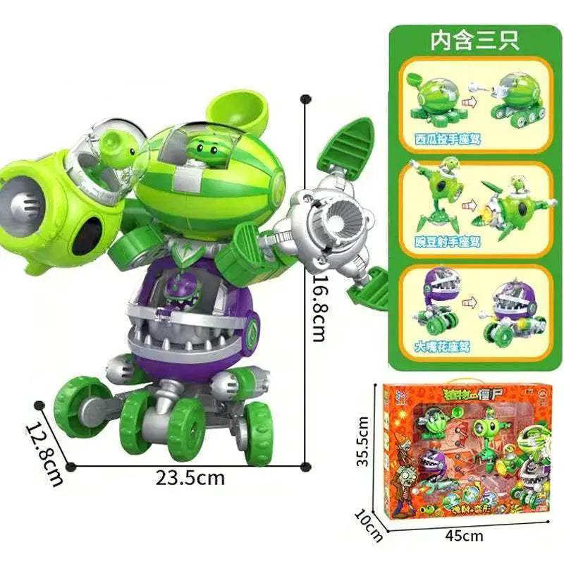 Plants vs. Zombies Boss Robot Melon-pult Chomper Doll Set - ToylandEU