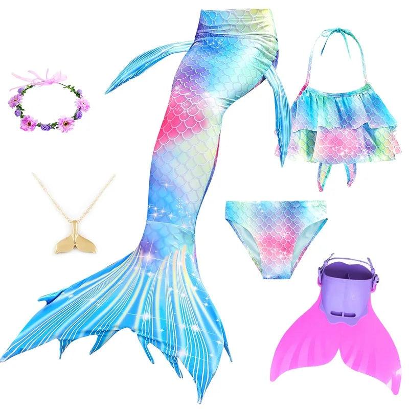 Mermaid Costume | Mermaid Tail Swimsuit Set | Monofin Optional | For Women
