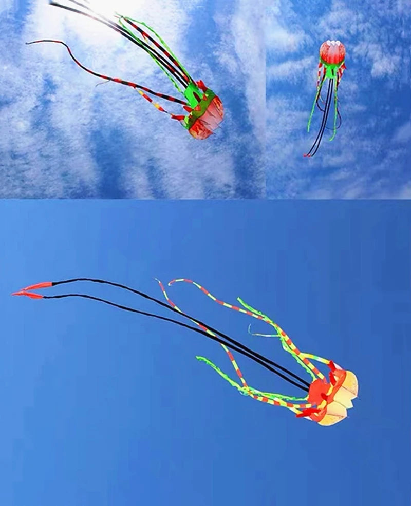 Kite | 10m Jellyfish Kite | Nylon Ripstop Fabric | Includes Handle and Line