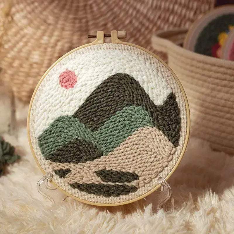 Whimsical Cartoon Punch Needle Embroidery Kit for Creative Home Decor - ToylandEU
