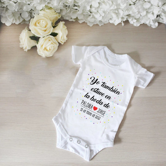 Personalized Baby Bodysuit With Custom Name For Weddings