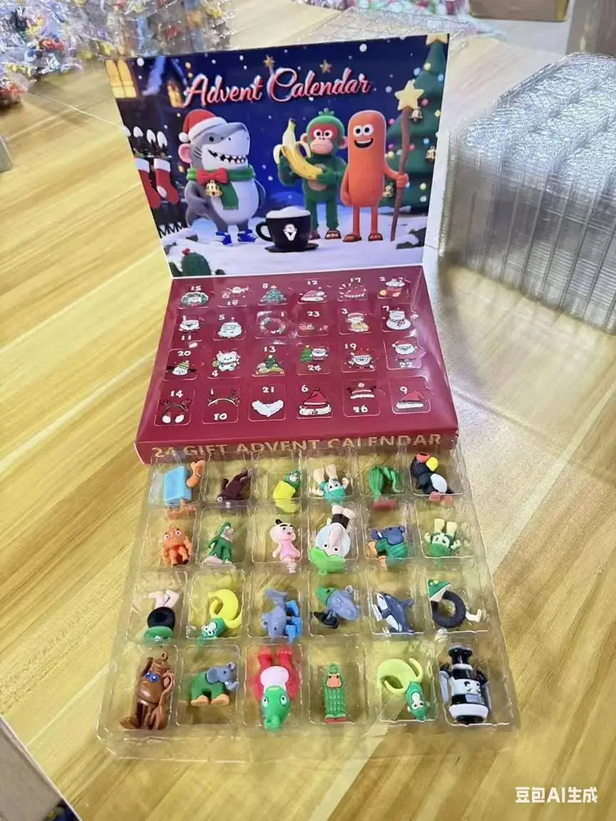 Advent Calendar | 24 Pcs Vinyl Figures | Trending Meme Style | Seasonal Gift Set