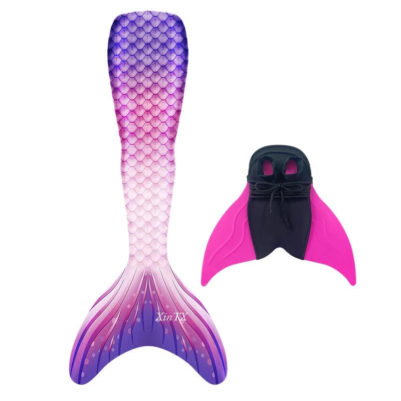 Mermaid Tail Swimwear | Elastic Polyester Elastane | Kids Unisex | Monofin