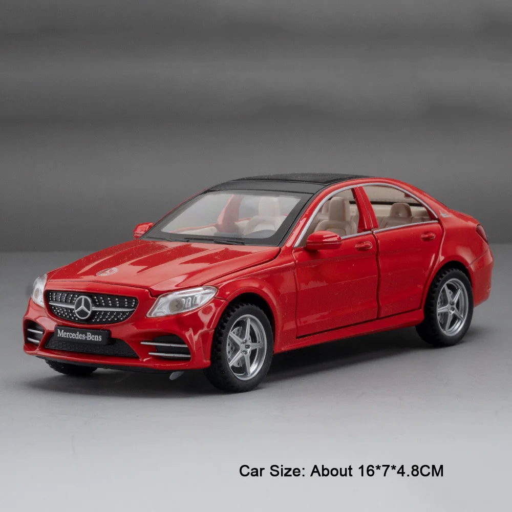 1 32 Alloy Diecast Car | Pull Back With Lights | 6 Opening Doors | For Kids