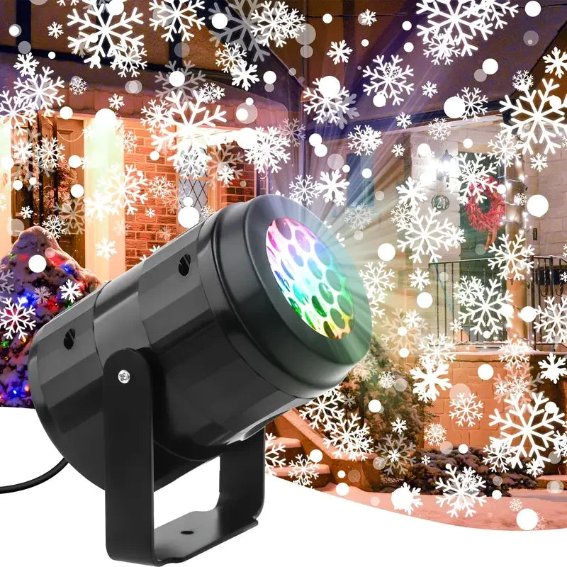 Snowflake Projector Lights | USB Powered | Rotating Patterns | Xmas Party Decor