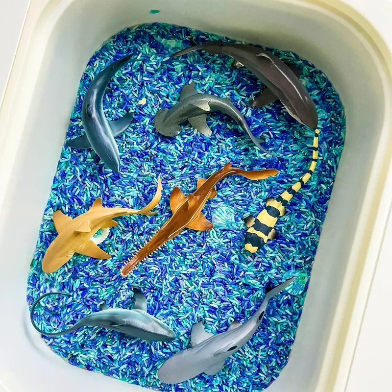 Shark Figures | 8-Piece Set | PVC Mini Sea Sharks | Unisex