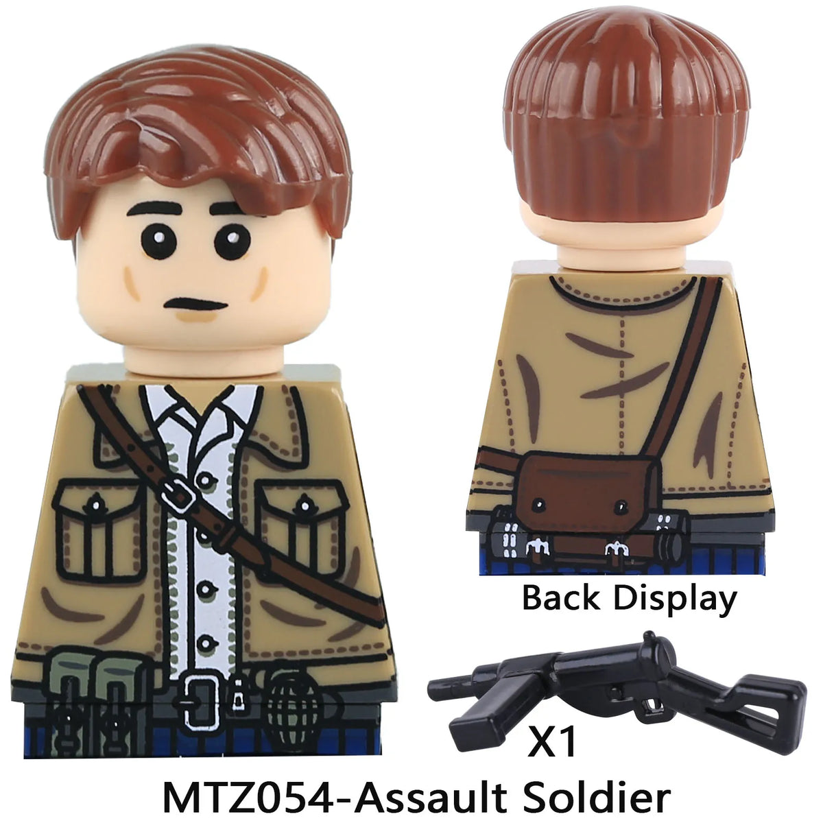 French Infantry Brick Set | WW2 Military Gear | Armor And Gun Kit | Kids Gift