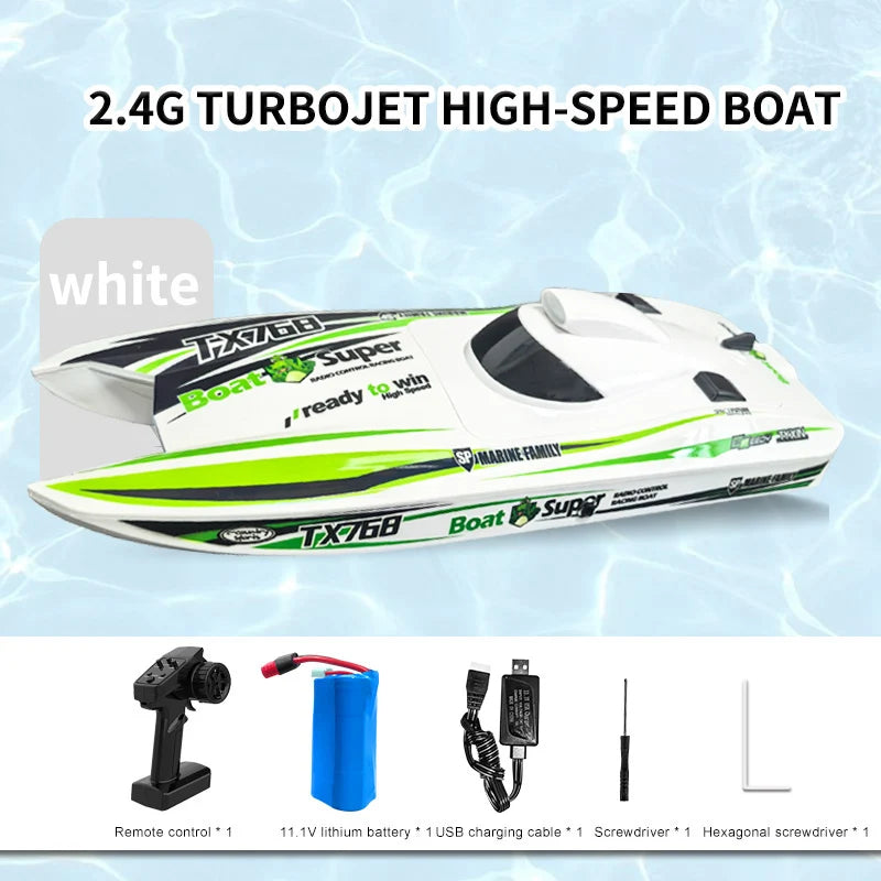 RC Boat | Brushless Motor | Top Speed 30 km/h | 39.7 x 12.7 x 9.3 cm