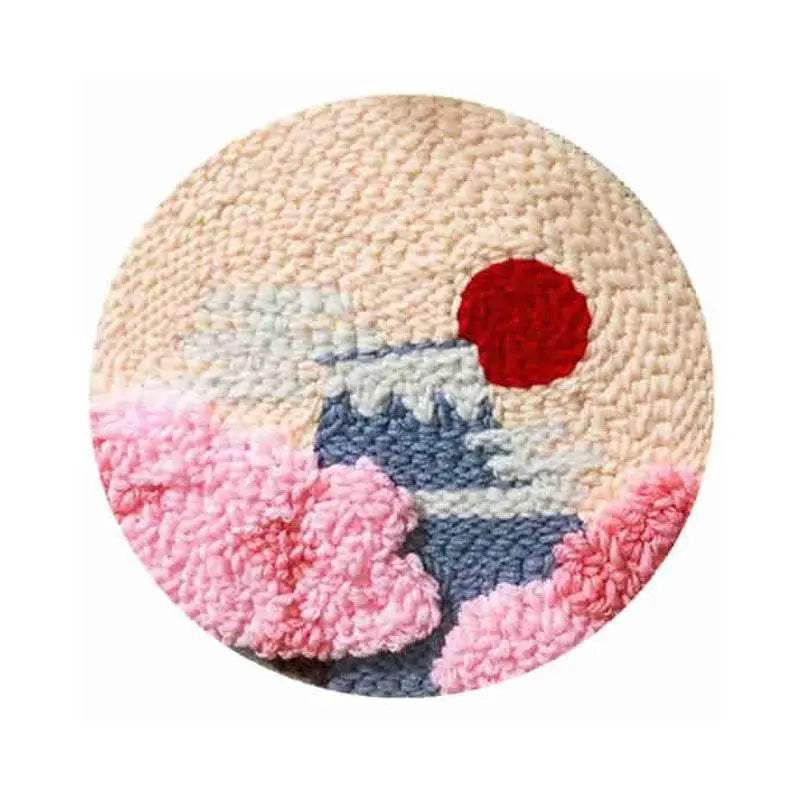 Charming Landscape Punch Needle Kit - Easy Embroidery with Soft Yarn for Home Decor - ToylandEU