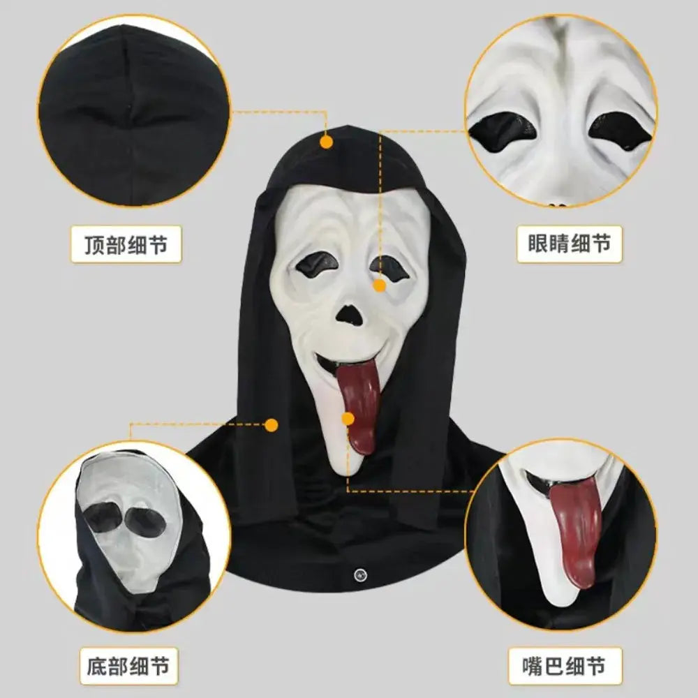 Halloween Cosplay Screaming Horror Props Mask, Breathable Skeleton Mask Horror Party Halloween Role-Playing Props - ToylandEU