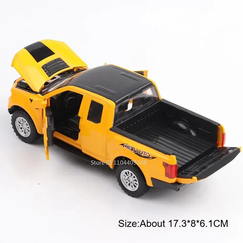 Diecast Pickup Model | 1:32 Scale And Sound | Pull Back Design | 4 Colors