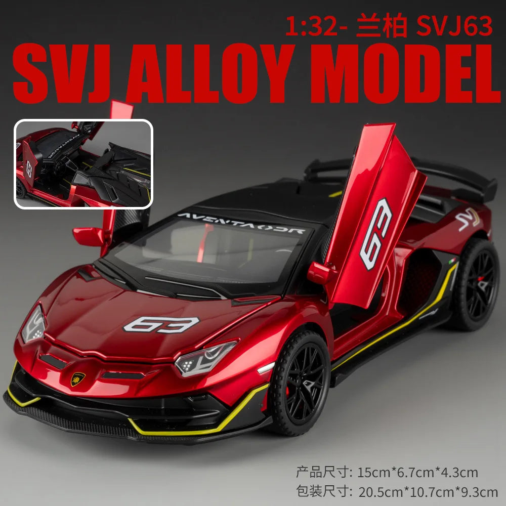 Alloy Diecast Model Car | 1:32 Scale | Aventador SVJ 63 | Boys Collectible