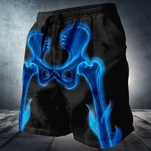 Board Shorts | Skull Print | Quick Dry Polyester | Men