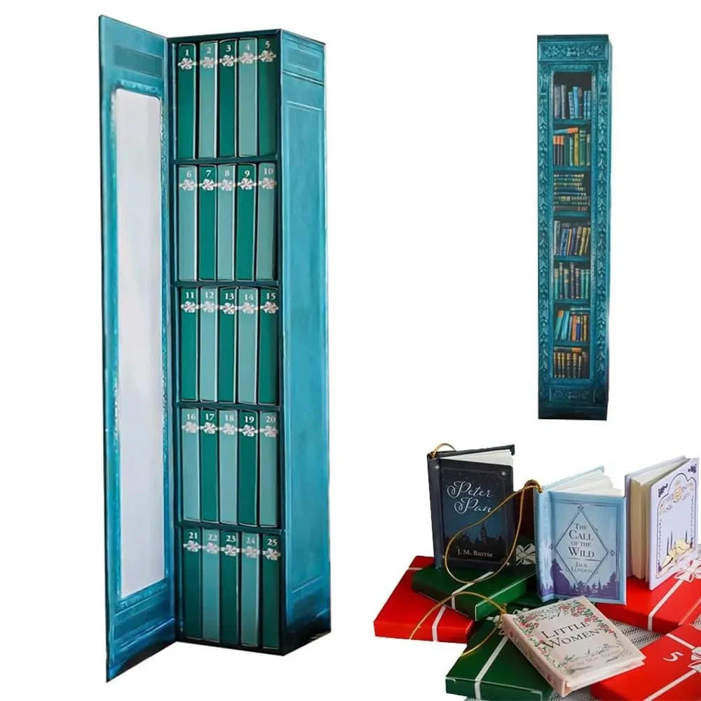 Mini Book Ornaments Advent Calendar | Set Of 24 | Paper For Christmas