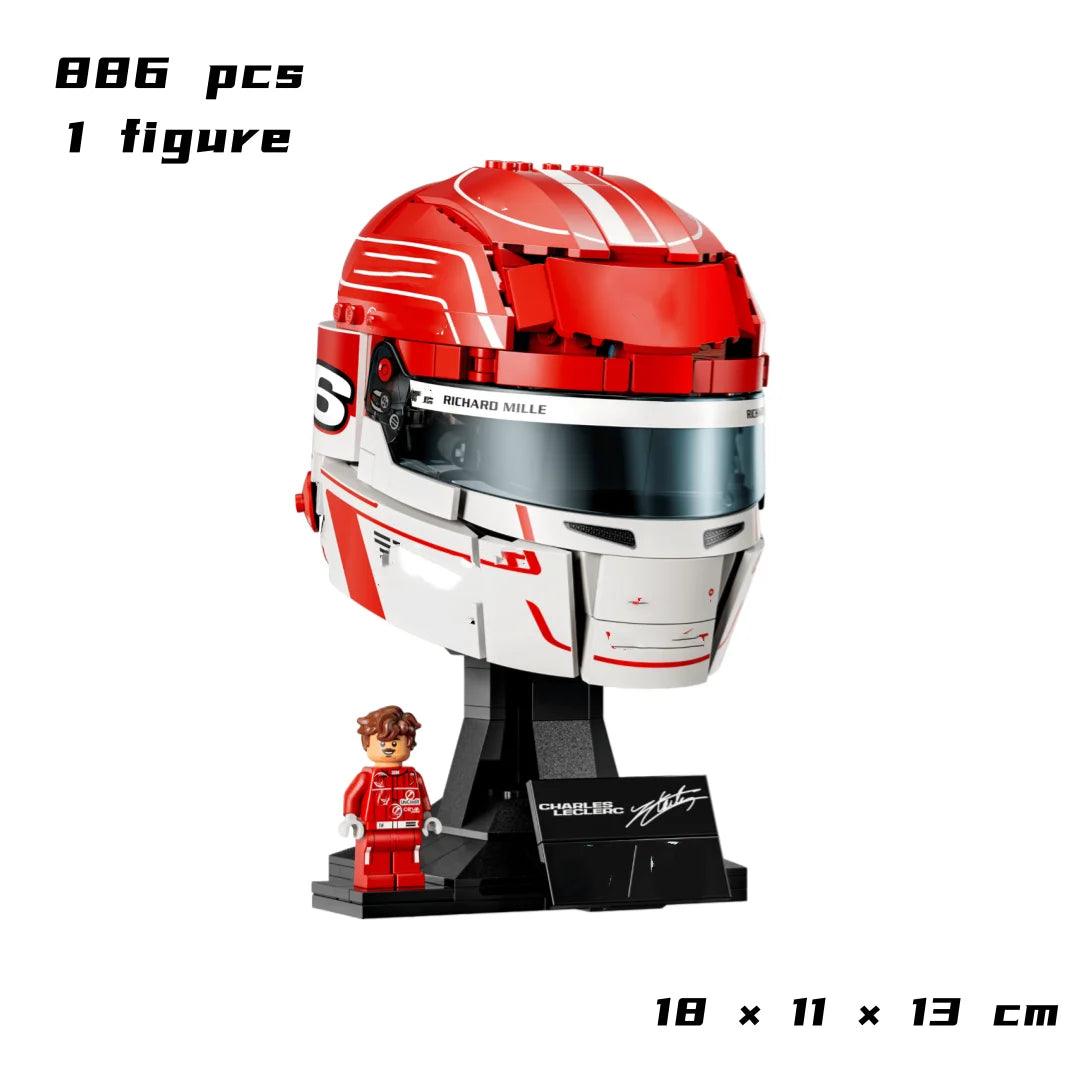 Building Block Set | 886 Pieces | Charles Leclerc Helmet Model | For Adults Gift