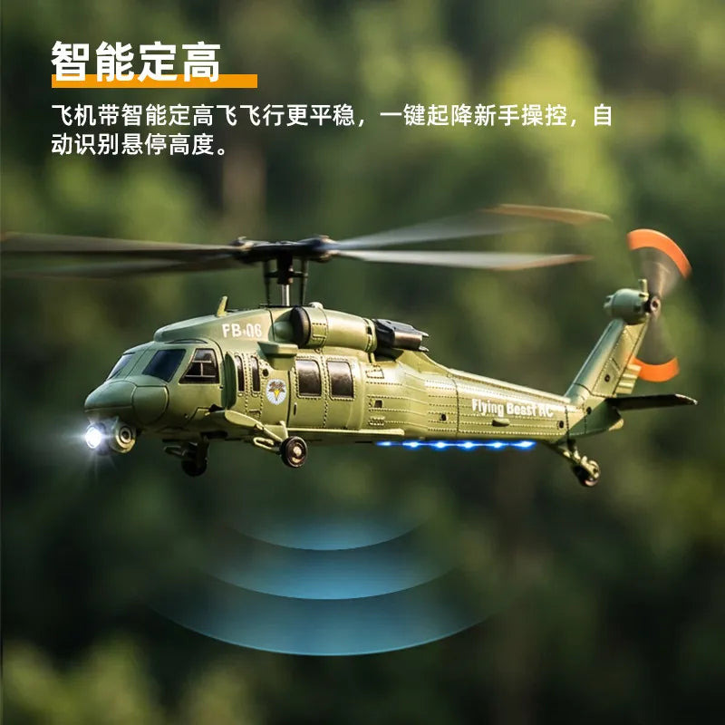 RC Helicopter | Bell 206 Simulation Scale | Optical Flow Positioning 4CH | FB-06 Black Hawk
